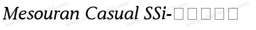 Mesouran Casual SSi字体转换
